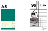 Notes A5 s gumou 96l  - tyrkysově zelená ,balení 12 ks