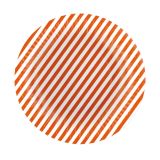 PAW talíř 18cm 10ks Stripes orange Eco