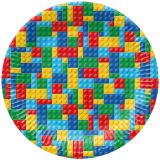 Papírový talíř velký - Colorful Bricks Papírový talíř velký - Colorful Bricks