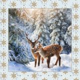 Ubrousky DAISY L (20ks) Roedeers Couple in Winter Forest