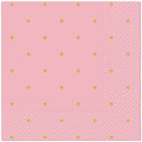 Ubrousky PAW Dekor L (20ks) Golden Dots light pink