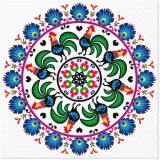 Ubrousky PAW Dekor L (20ks) Rooster Circle Folk