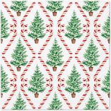 Ubrousky PAW Dekor L (20ks) Candy Cane Forest
