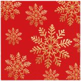 Ubrousky PAW Dekor L (20ks) Handmade Snow red Ubrousky PAW Dekor L (20ks) Handmade Snow red