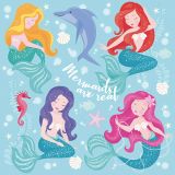 Ubrousky DAISY L (20ks) Pastel Mermaids