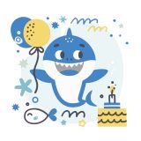 Ubrousky DAISY L (20ks) Blue Birthday Shark