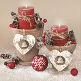 Ubrousky MAKI L (20ks) Christmas Pots on Beige Ubrousky MAKI L (20ks) Christmas Pots on Beige