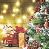 Ubrousky MAKI L (20ks) Cozy Scene with XMAS Ligths