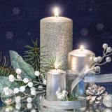 Ubrousky MAKI L (20ks) Silver Candles Bright Decor Ubrousky MAKI L (20ks) Silver Candles Bright Decor