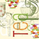 Ubrousky MAKI L (20ks) Frame Ornaments White