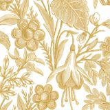 Ubrousky MAKI L (20ks) Floral Illustration Gold