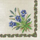 Ubrousky MAKI L (20ks) Goryczka Mountain Embroidery Fold