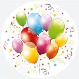 Papírový talíř malý - Birthday Balloons