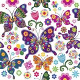 Ubrousky PAW TETE L (20ks) Colorful Butterflies