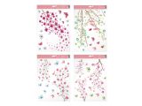 Okenní fólie 994 větve v květu s glitry, 30x42 cm