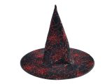 klobouk čarodějnický černo-červený 44x35cm 1042269