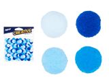 kuličky Pompom 1cm/120ks modrý mix 1042294 kuličky Pompom 1cm/120ks modrý mix 1042294