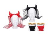 Set karneval W026093 - čelenka s rohy a závojem Set karneval W026093 - čelenka s rohy a závojem
