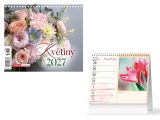 kalendář 2027 stolní mini Květiny 1061766