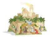 betlém starobylý, skládanka z kartonu BS-05 1120009