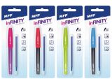kuličkové pero gumovací Infinity + náplň 0,6 modré na blistru 6001337