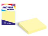 bloček samolepící 75x75mm 100 listů žlutý pastelový 7500894