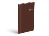 diář 2026 T806 PVC dark brown 90x170mm 7781511