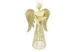 anděl 40cm zlatý metal s knihou 8882344