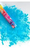 Vystřelovací konfety s pudrovou barvou, modr- 1 ks