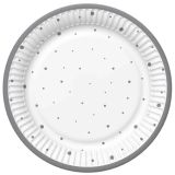 Papírový talíř velký – Stříbrný puntík