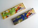 Krabička dárková 1379  skládací s mašlí na láhev celoroční 34x9,5x9,5cm