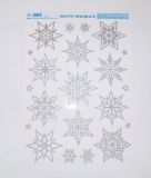 Dekorace okenní Hvězdy se stříbrnými glitry 831 Dekorace okenní Hvězdy se stříbrnými glitry 831