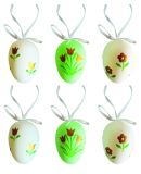 Vajíčka plastová na zavěšení 6 cm, 6 ks v sáčku /7560