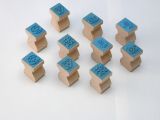 Razítka známkovací 10ks dřevěná Razítka známkovací 10ks dřevěná