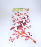 Samolepky na zeď větev rubínová  60x32 cm/935