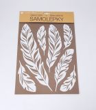 Samolepky pokoj. dekorace bílá pírka s glitry 35x27 /10280/ Samolepky pokoj. dekorace bílá pírka s glitry 35x27 /10280/