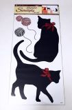 Samolepky pokoj. kočky černé, 60x32 cm /937/
