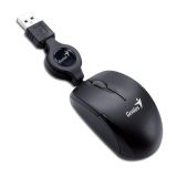 Myš, drátová, optická, malá velikost, USB, GENIUS Micro Traveler, černá