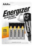Batterie, AAA (mikrotužková), 4 ks, ENERGIZER Alkaline Power ,balení 4 ks