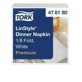 Ubrousky LinStyle, bílá, 1-vrstvé, 1/8 skládání, 39 x 39 cm, Premium, 50 ks, TORK 478180 ,balení 50 ks Ubrousky LinStyle, bílá, 1-vrstvé, 1/8 skládání, 39 x 39 cm, Premium, 50 ks, TORK 478180 ,balení 50 ks