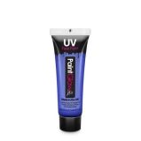 Barva na obličej a tělo, neonově modrá, fluorescenční v UV světle, 12 ml