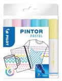 Set dekorativních popisovačů Pintor M, pastelová, 6 barev, 1,4 mm, PILOT