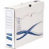 Archivační box Bankers Box Basic, modro-bílá, A4, 80 mm, FELLOWES ,balení 10 ks