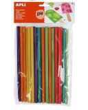 Tyčky Creative, dřevěné, 105x5mm, různé barvy, APLI ,balení 25 ks Tyčky Creative, dřevěné, 105x5mm, různé barvy, APLI ,balení 25 ks