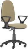 Kancelářská židle Megane, béžová, textilní, černá základna