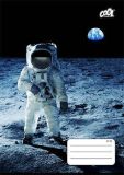 Sešit Man on the Moon, 27-32, mix motivů, A5, čtverečkovaný, 32 listů, COOL BY VICTORIA