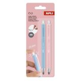 Nekonečná tužka Infinite Click, modrá a růžová, HB, stiskací mechanismus, 2 ks, APLI 20066