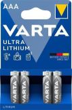 Baterie Ultra Lithium, AAA, 4 ks, VARTA ,balení 4 ks