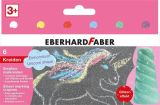 Křída na chodník Unikornis, 6 třpytivých barev, EBERHARD-FABER E526560