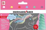 Křída na chodník Jednorožec, 6 třpytivých barev, EBERHARD-FABER E526560